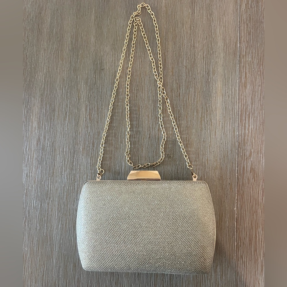 Kelly & Katie Princess Pleat Clutch, Gold Metallic Purse